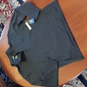 Rugby University 1/4 Zip Black Pullover, NWT